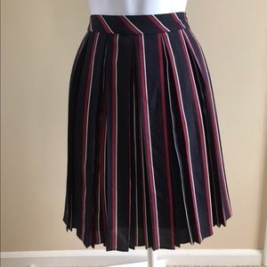 Banana Republic Pleated Stripe Skirt